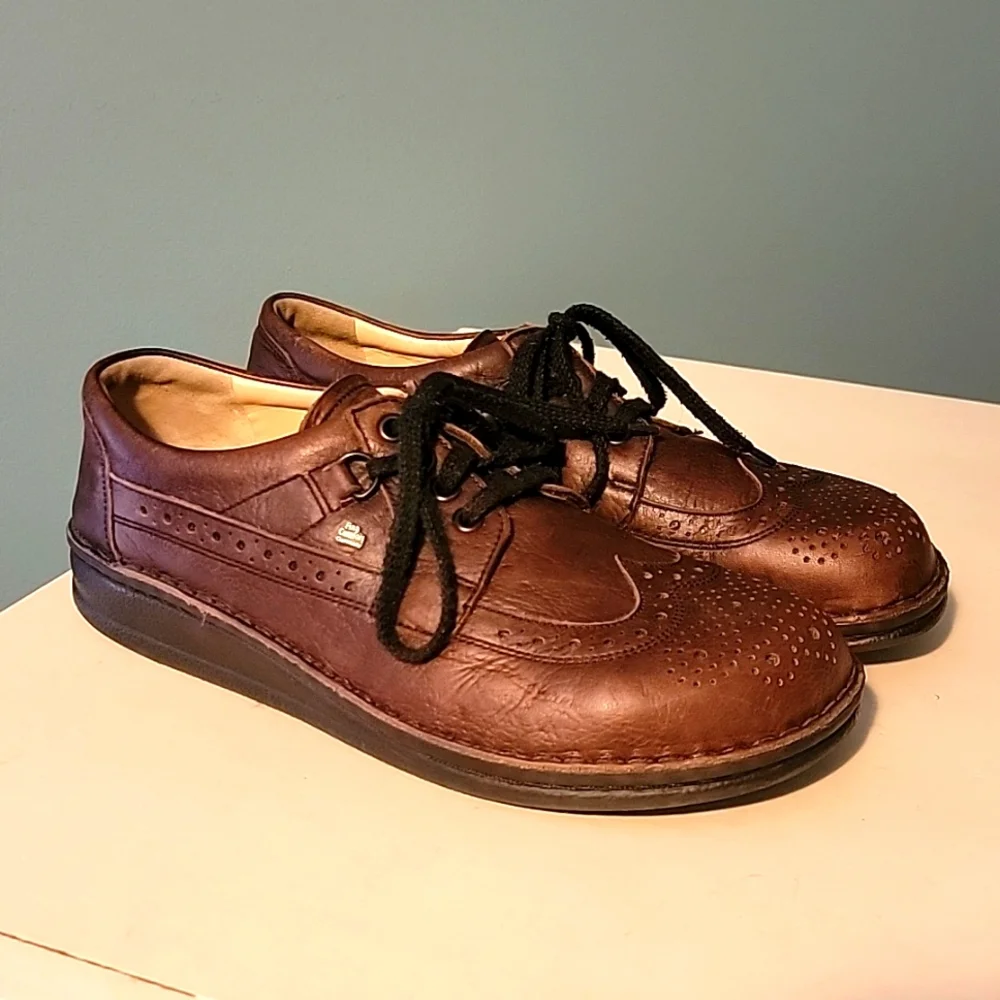 Finn Comfort‎ London Lace Up Brown Leather Shoes 41, US 8